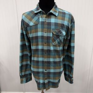 Howler Bros Men's XXL Multicolor Plaid Long Sleeve Button-Front Flannel Shirt